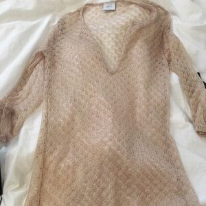 Elif gold knitted see through coverup (M)